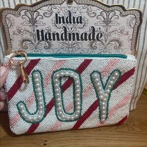 Handmade Joy Clutch - Pink and White